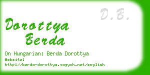 dorottya berda business card